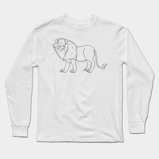 Lion - Line Art Long Sleeve T-Shirt